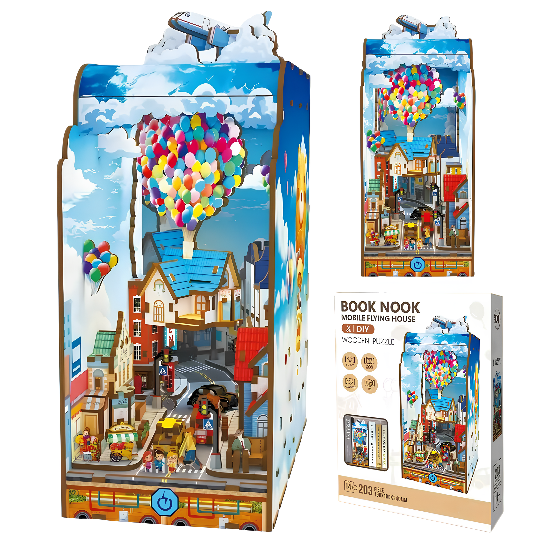 Malau - Book Nook Puzzle 3D (Mobile Flying Hous)
