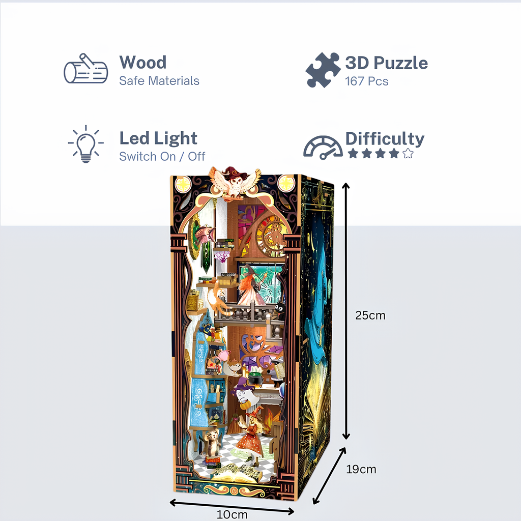Malau - Book Nook Puzzle 3D (Mystical Magical Power)