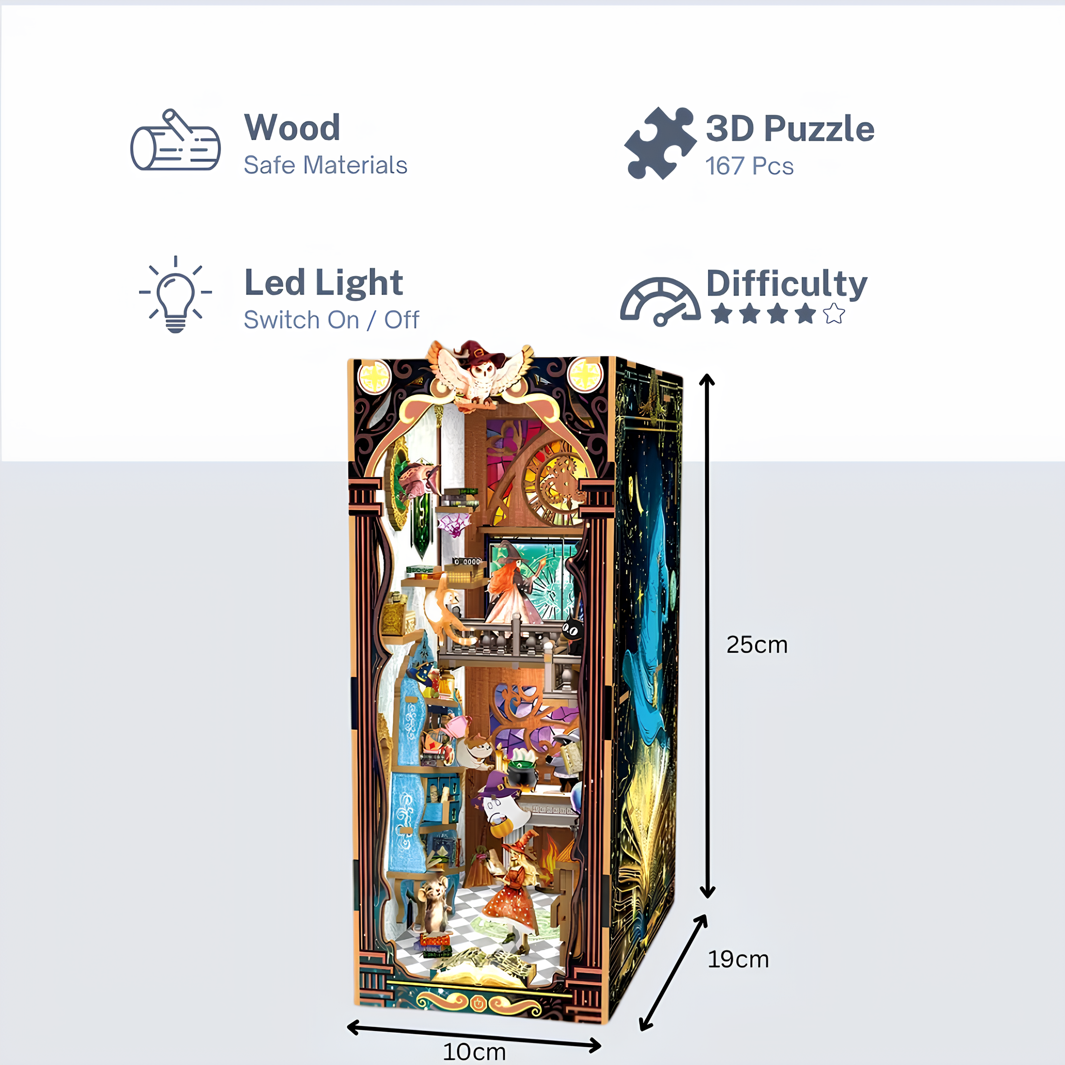 Malau - Book Nook Puzzle 3D (Mystical Magical Power)