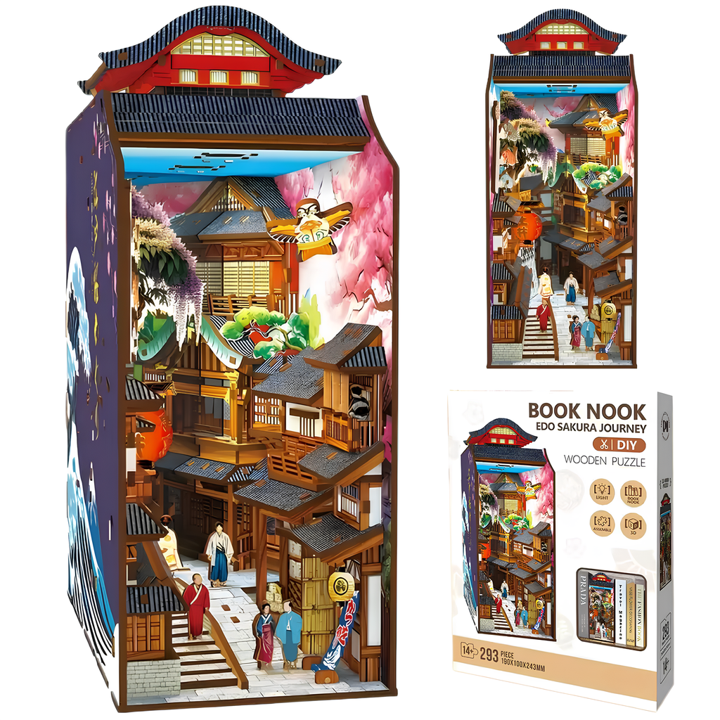 Malau - Book Nook Puzzle 3D (Edo Sakura Journey)
