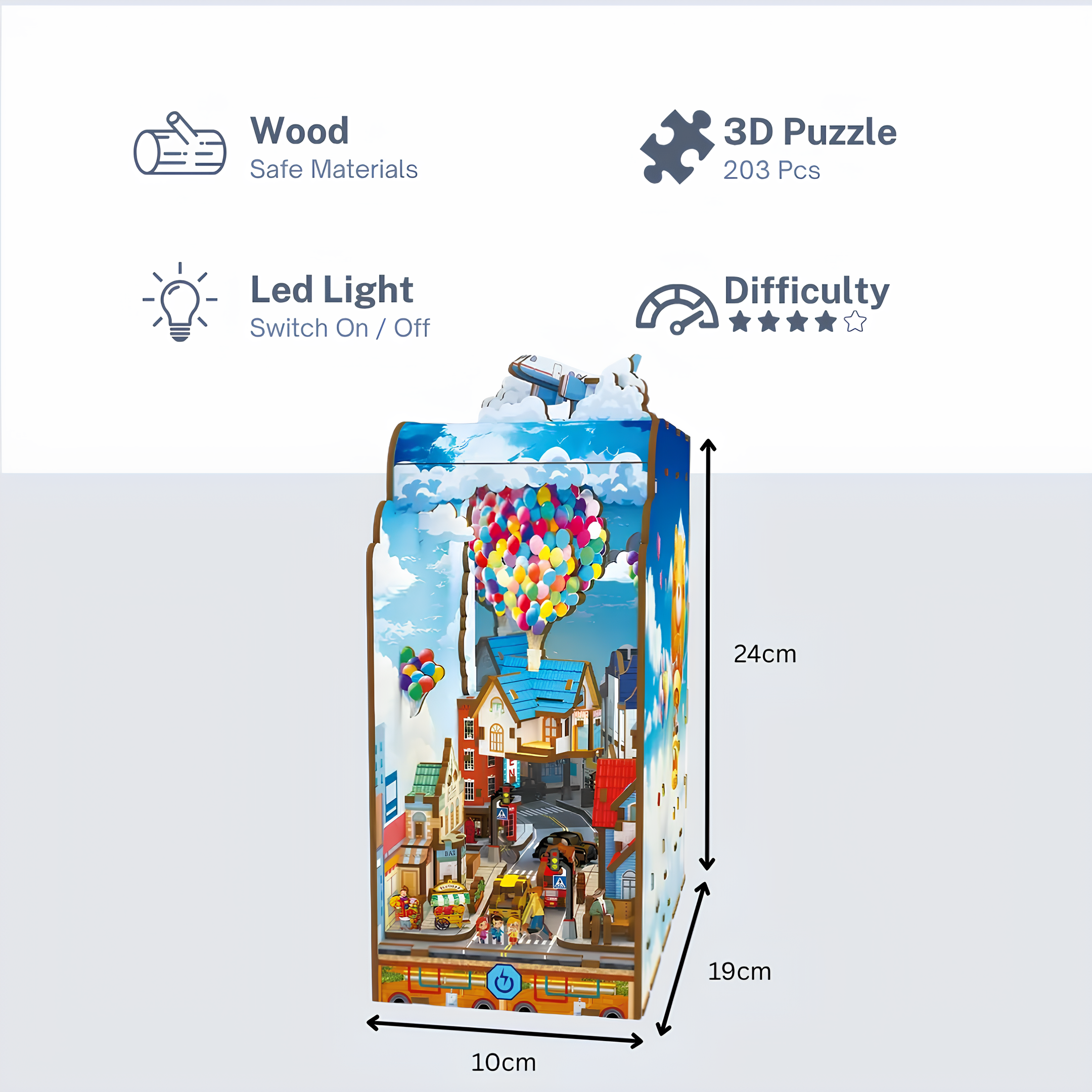 Malau - Book Nook Puzzle 3D (Mobile Flying Hous)