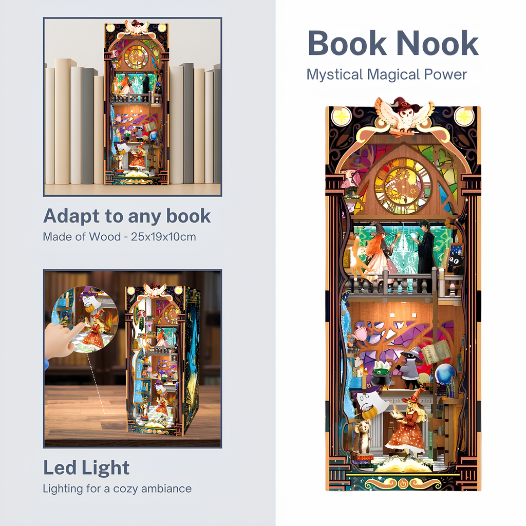 Malau - Book Nook Puzzle 3D (Mystical Magical Power)