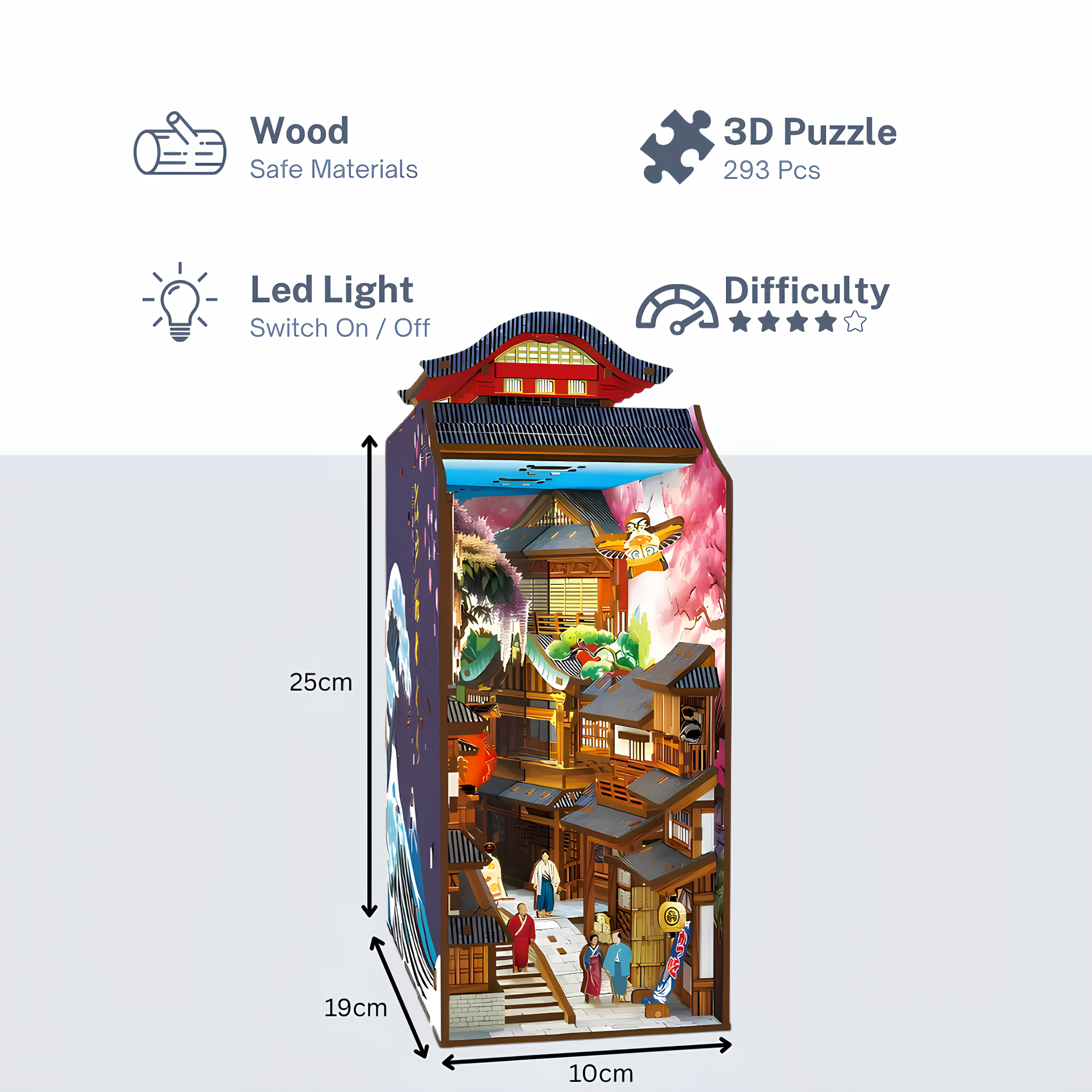 Malau - Book Nook Puzzle 3D (Edo Sakura Journey)