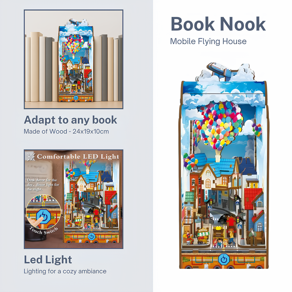 Malau - Book Nook Puzzle 3D (Mobile Flying Hous)