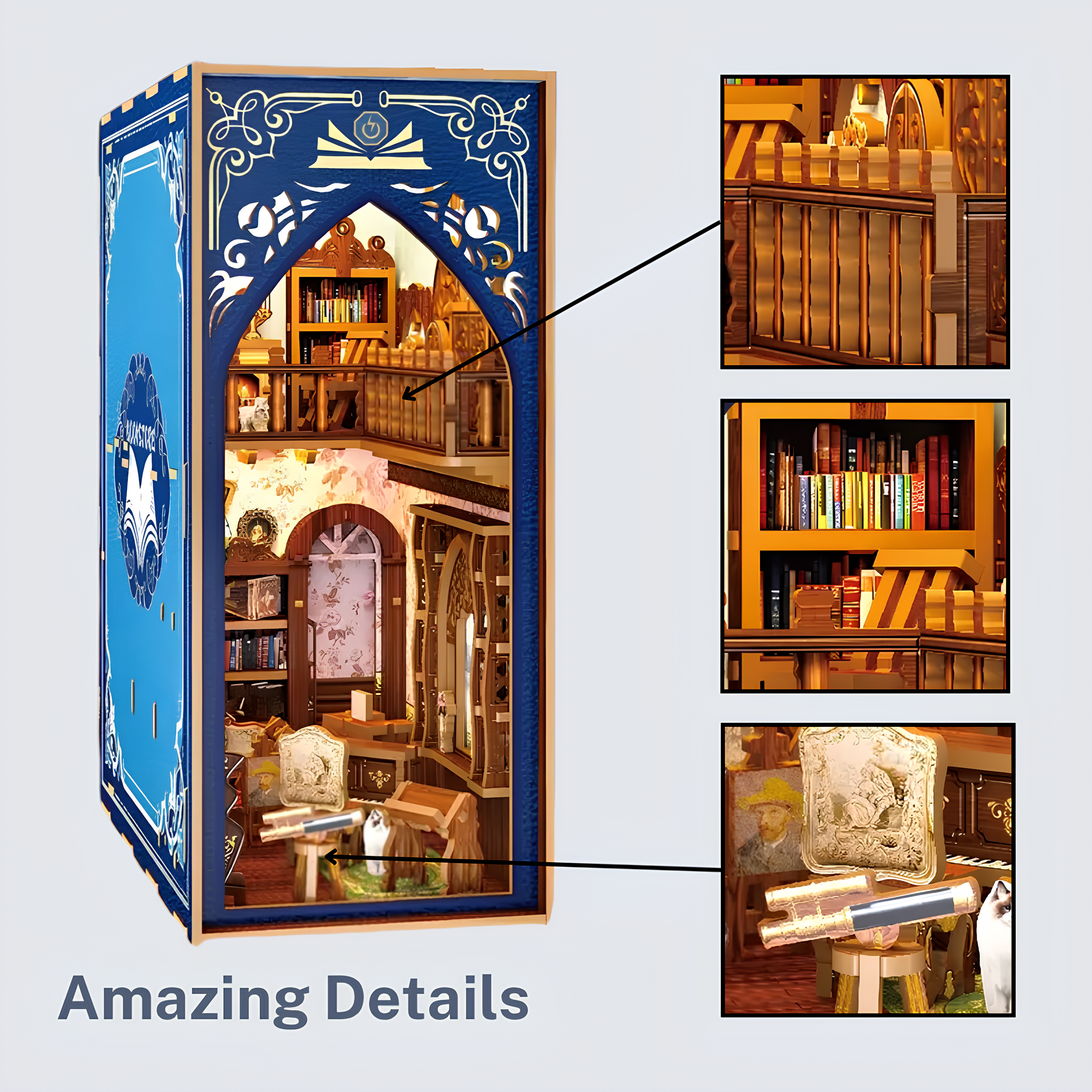 Malau - Book Nook Puzzle 3D (Salton's Retro Bookstore)