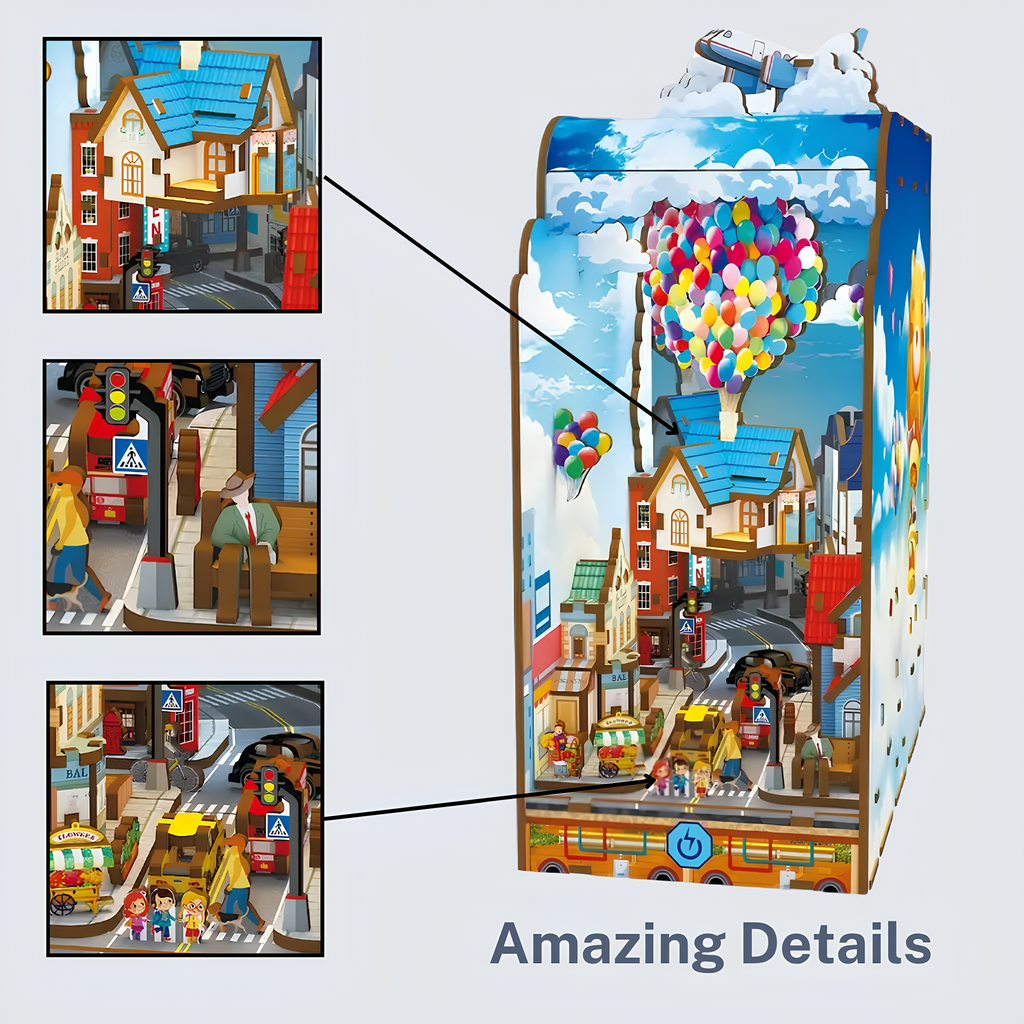 Malau - Book Nook Puzzle 3D (Mobile Flying Hous)