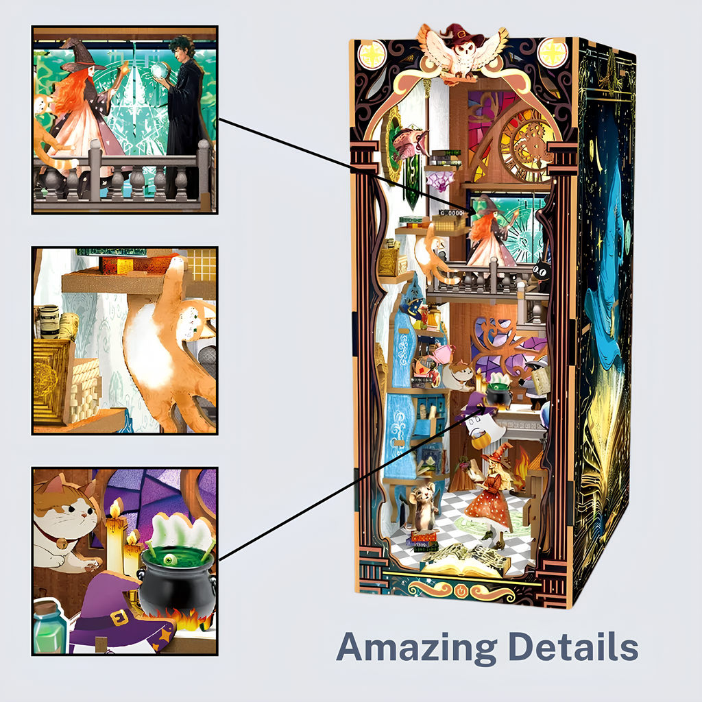 Malau - Book Nook Puzzle 3D (Mystical Magical Power)