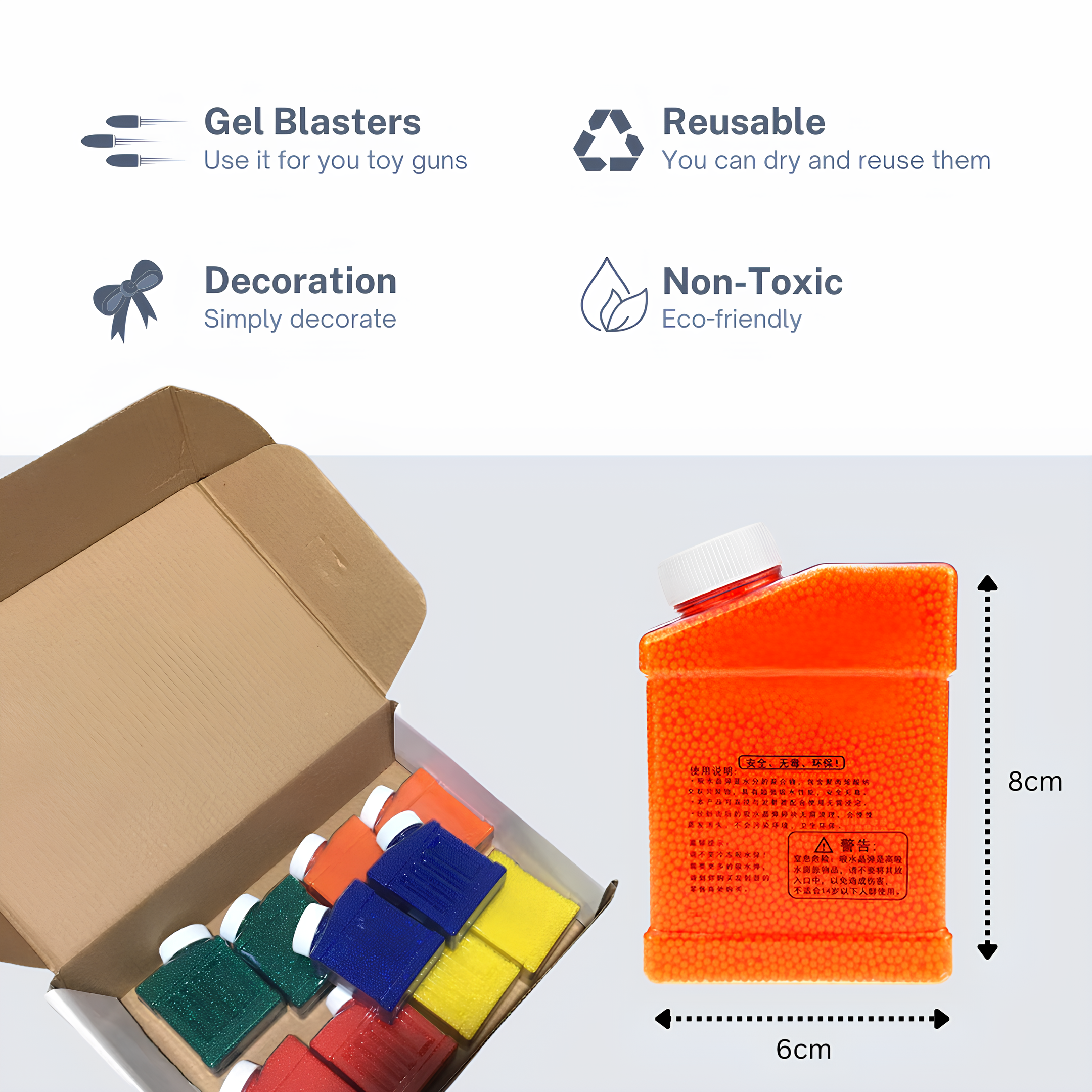 FunBlasters - 200 000 Perles d'eau 5 Couleurs